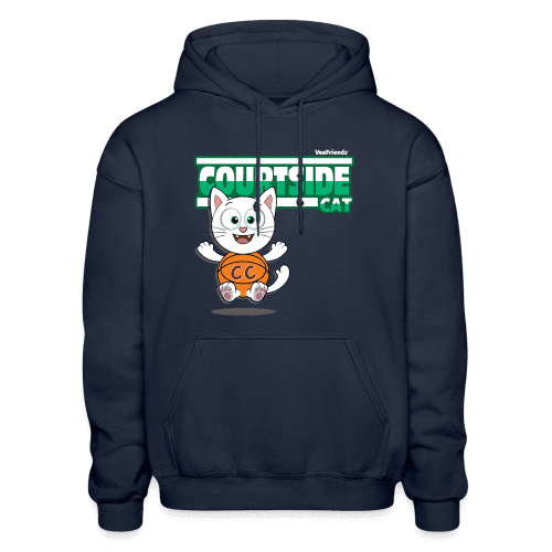 Courtside Cat Character Comfort Adult Hoodie - navy