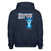 Dinner Deer Character Comfort Adult Hoodie - navy