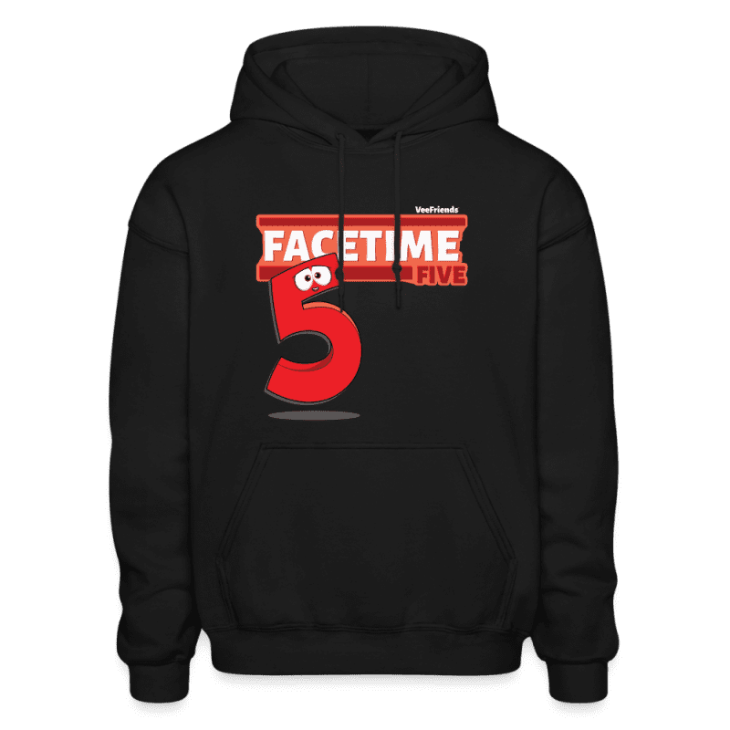 Facetime Five Character Comfort Adult Hoodie - black