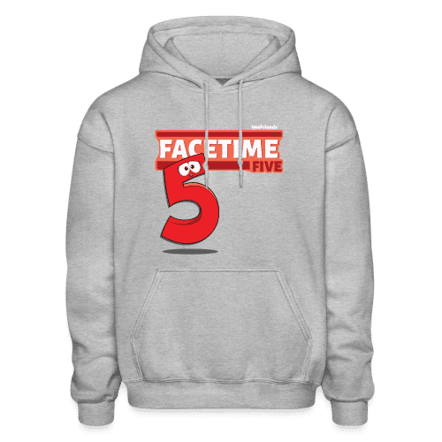 Facetime Five Character Comfort Adult Hoodie - heather gray