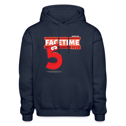 Facetime Five Character Comfort Adult Hoodie - navy