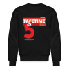 Facetime Five Character Comfort Adult Crewneck Sweatshirt - black