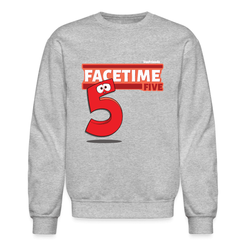 Facetime Five Character Comfort Adult Crewneck Sweatshirt - heather gray