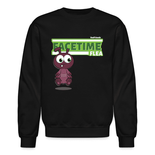 Facetime Flea Character Comfort Adult Crewneck Sweatshirt - black