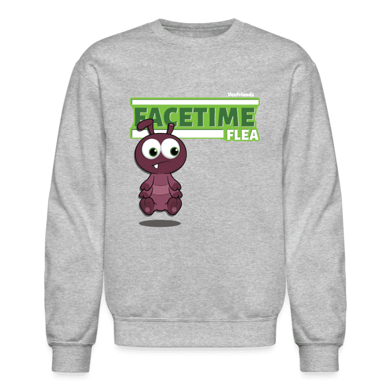 Facetime Flea Character Comfort Adult Crewneck Sweatshirt - heather gray