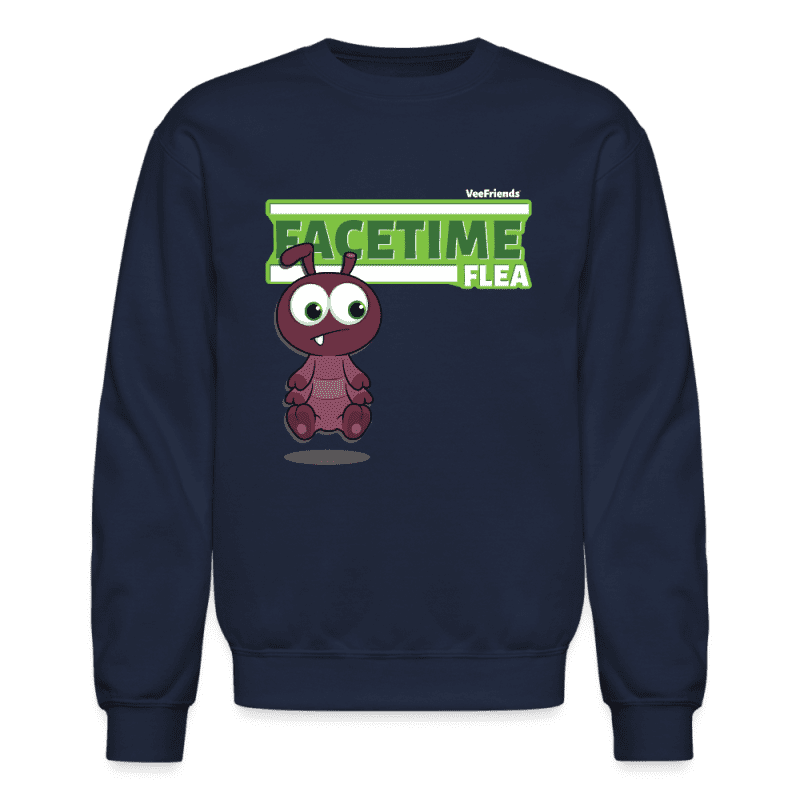 Facetime Flea Character Comfort Adult Crewneck Sweatshirt - navy