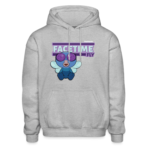 Facetime Fly Character Comfort Adult Hoodie - heather gray