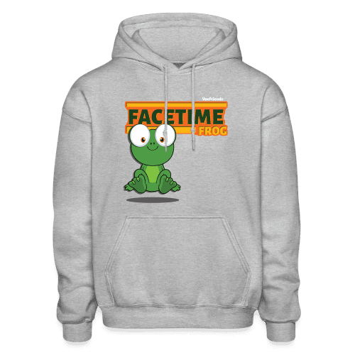 Facetime Frog Character Comfort Adult Hoodie - heather gray