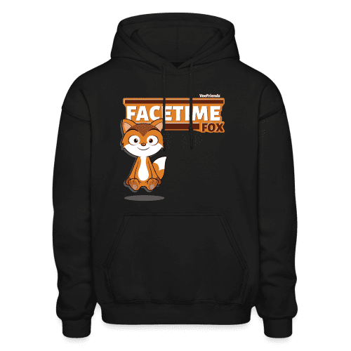 Facetime Fox Character Comfort Adult Hoodie - black