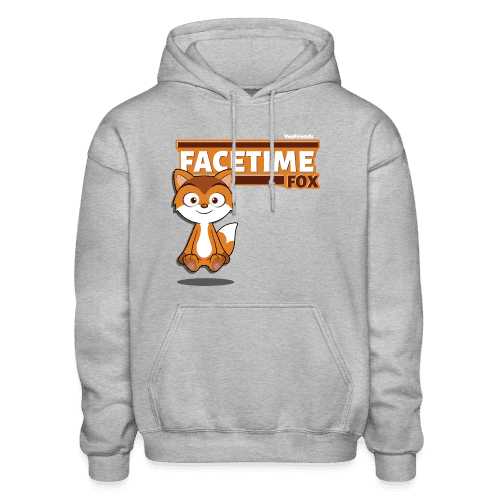 Facetime Fox Character Comfort Adult Hoodie - heather gray