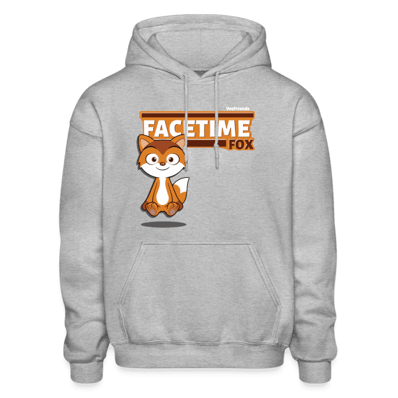 Facetime Fox Character Comfort Adult Hoodie - heather gray