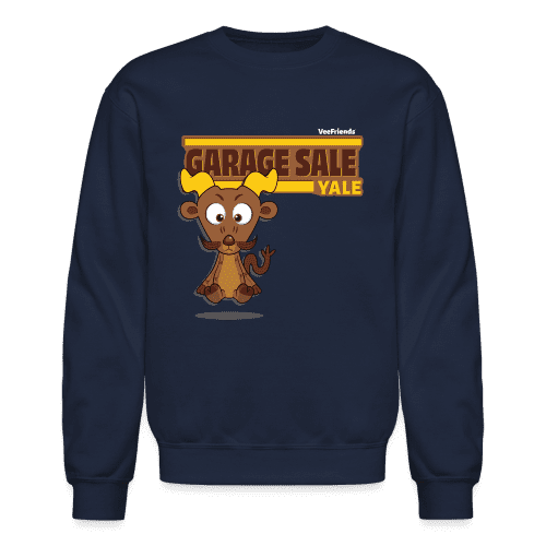 Garage Sale Yale Character Comfort Adult Crewneck Sweatshirt - navy