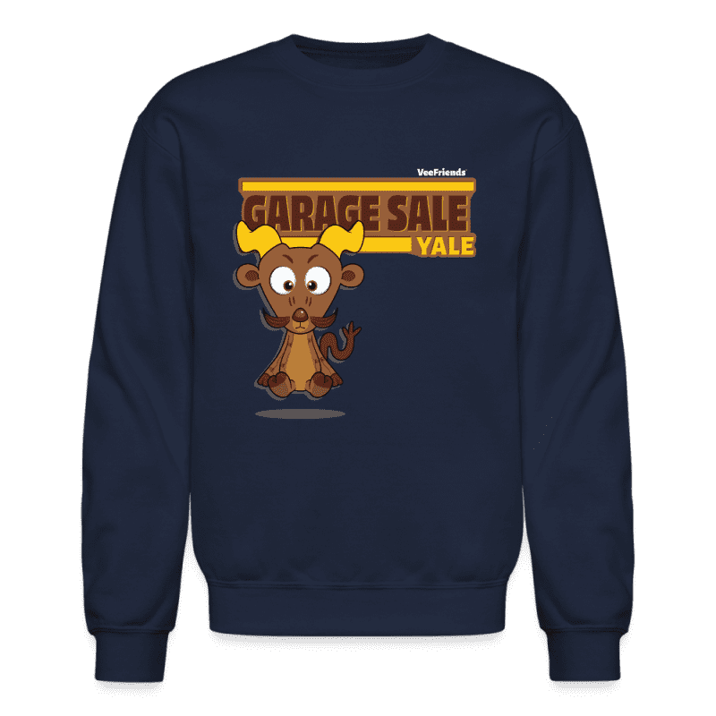 Garage Sale Yale Character Comfort Adult Crewneck Sweatshirt - navy