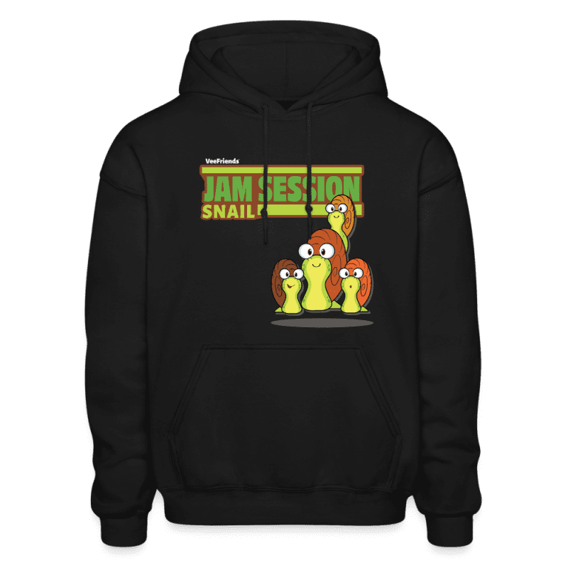 Jam Session Snail Character Comfort Adult Hoodie - black