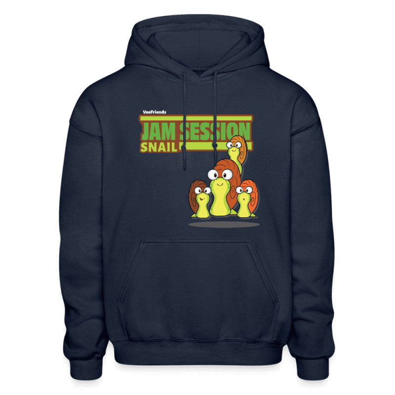 Jam Session Snail Character Comfort Adult Hoodie - navy