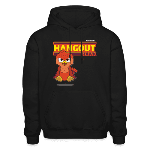 Hangout Hawk Character Comfort Adult Hoodie - black