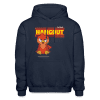 Hangout Hawk Character Comfort Adult Hoodie - navy