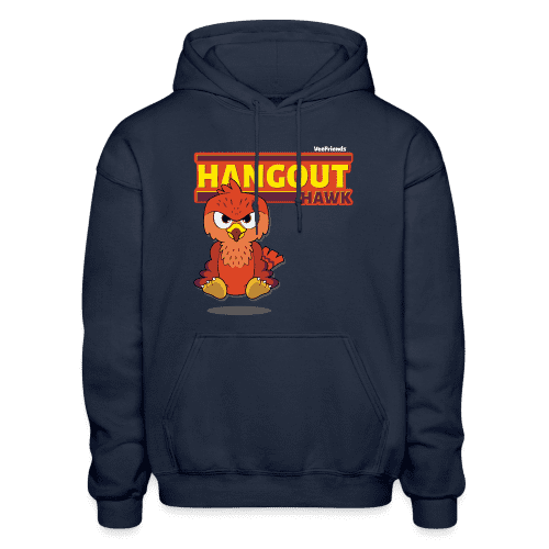 Hangout Hawk Character Comfort Adult Hoodie - navy