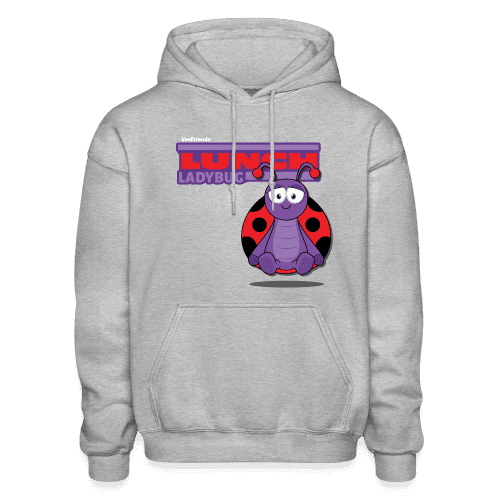 Lunch Ladybug Character Comfort Adult Hoodie - heather gray