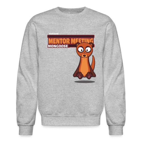 Mentor Meeting Mongoose Character Comfort Adult Crewneck Sweatshirt - heather gray