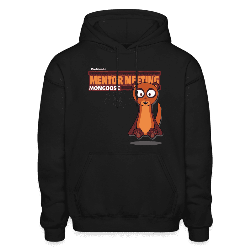 Mentor Meeting Mongoose Character Comfort Adult Hoodie - black