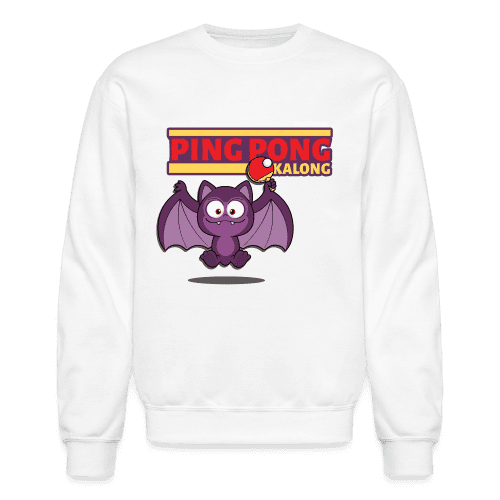 Ping Pong Kalong Character Comfort Adult Crewneck Sweatshirt - white