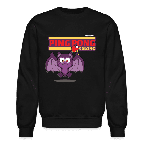 Ping Pong Kalong Character Comfort Adult Crewneck Sweatshirt - black