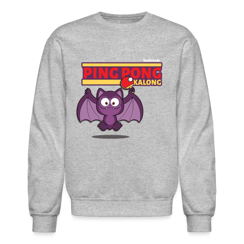 Ping Pong Kalong Character Comfort Adult Crewneck Sweatshirt - heather gray