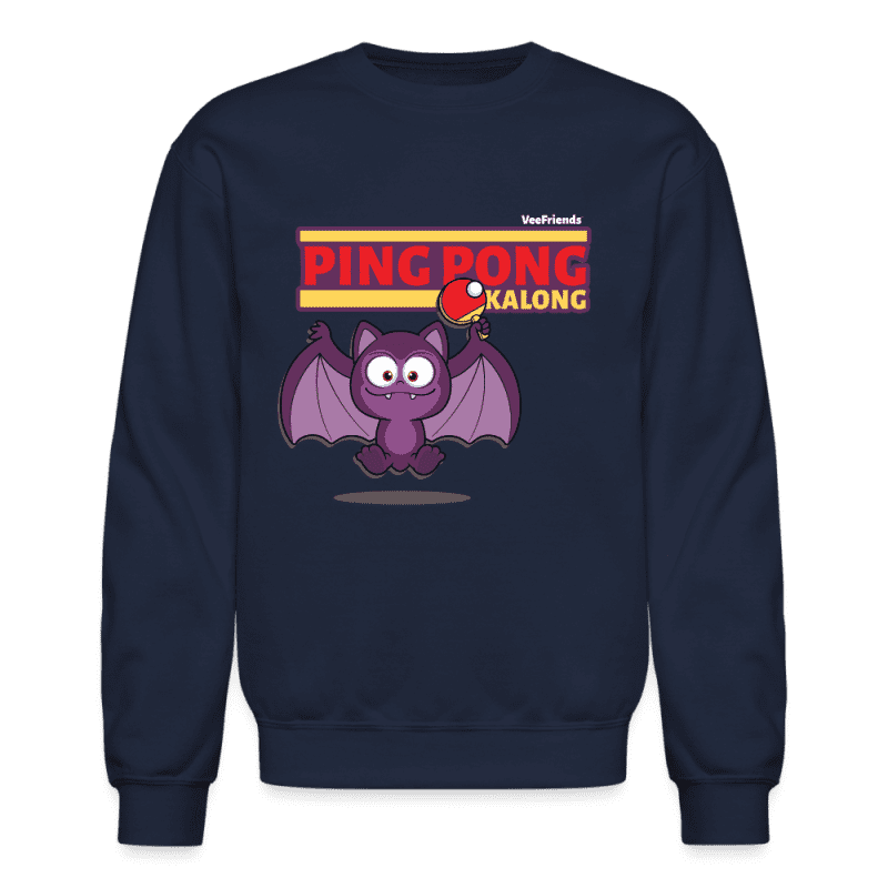 Ping Pong Kalong Character Comfort Adult Crewneck Sweatshirt - navy