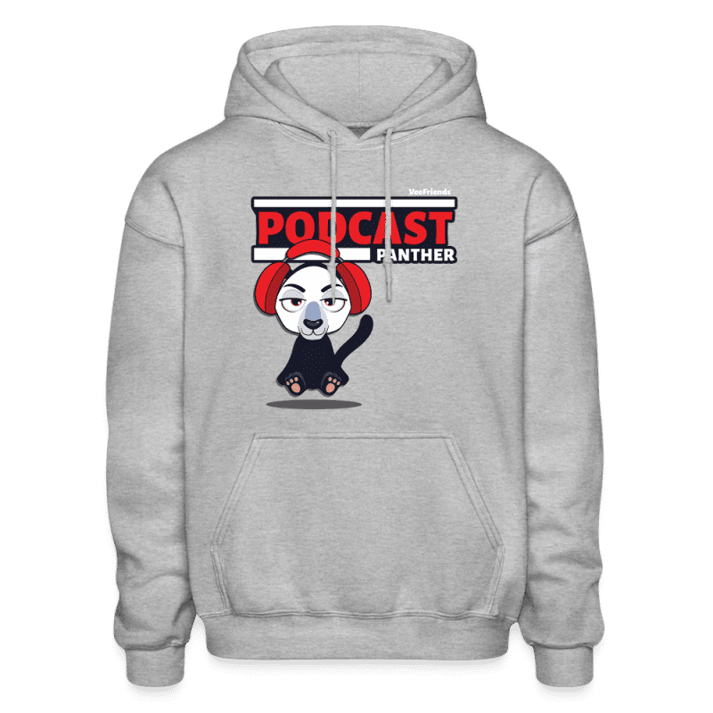 Podcast Panther Character Comfort Adult Hoodie - heather gray