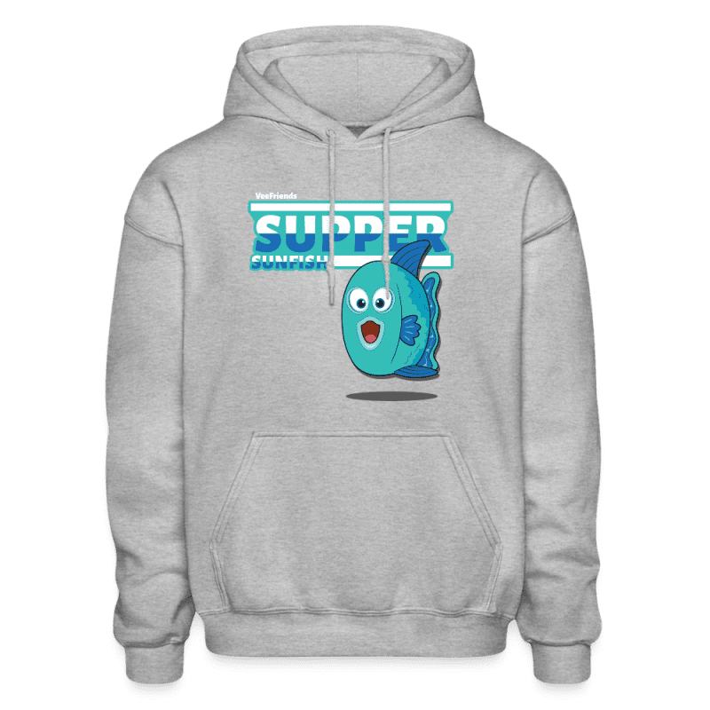 Supper Sunfish Character Comfort Adult Hoodie - heather gray