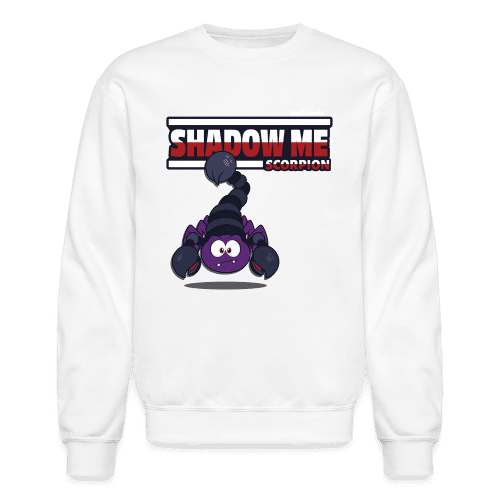 Shadow Me Scorpion Character Comfort Adult Crewneck Sweatshirt - white