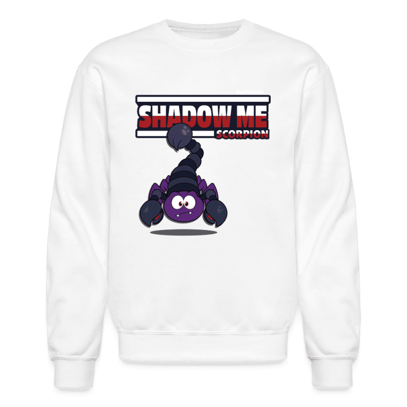 Shadow Me Scorpion Character Comfort Adult Crewneck Sweatshirt - white