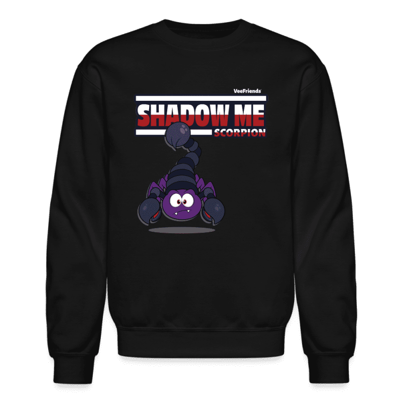 Shadow Me Scorpion Character Comfort Adult Crewneck Sweatshirt - black