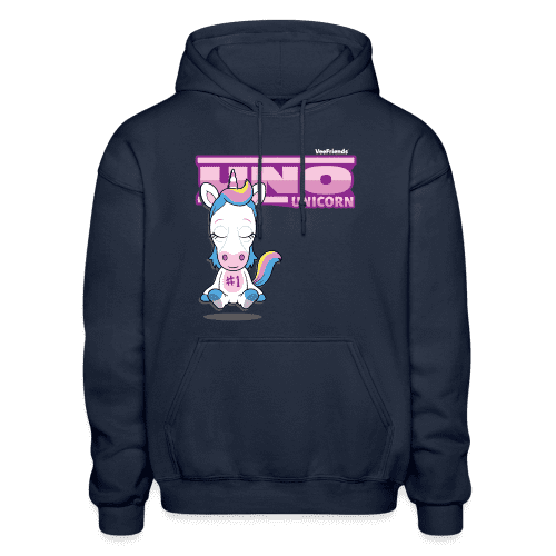 Uno Unicorn Character Comfort Adult Hoodie - navy