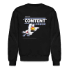 "Content" Condor Character Comfort Adult Crewneck Sweatshirt - black