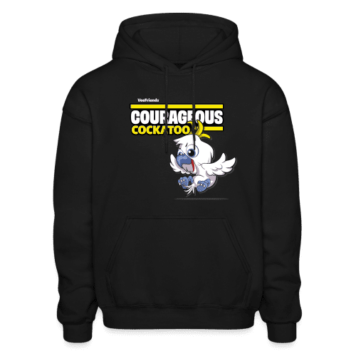 Courageous Cockatoo Character Comfort Adult Hoodie - black