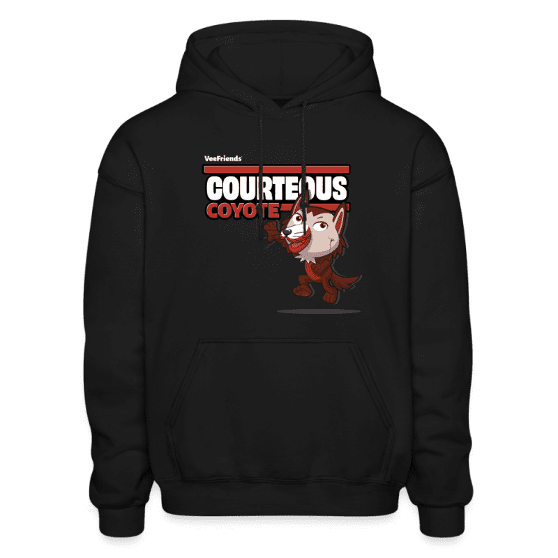 Courteous Coyote Character Comfort Adult Hoodie - black