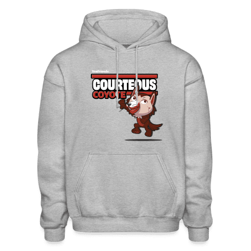 Courteous Coyote Character Comfort Adult Hoodie - heather gray