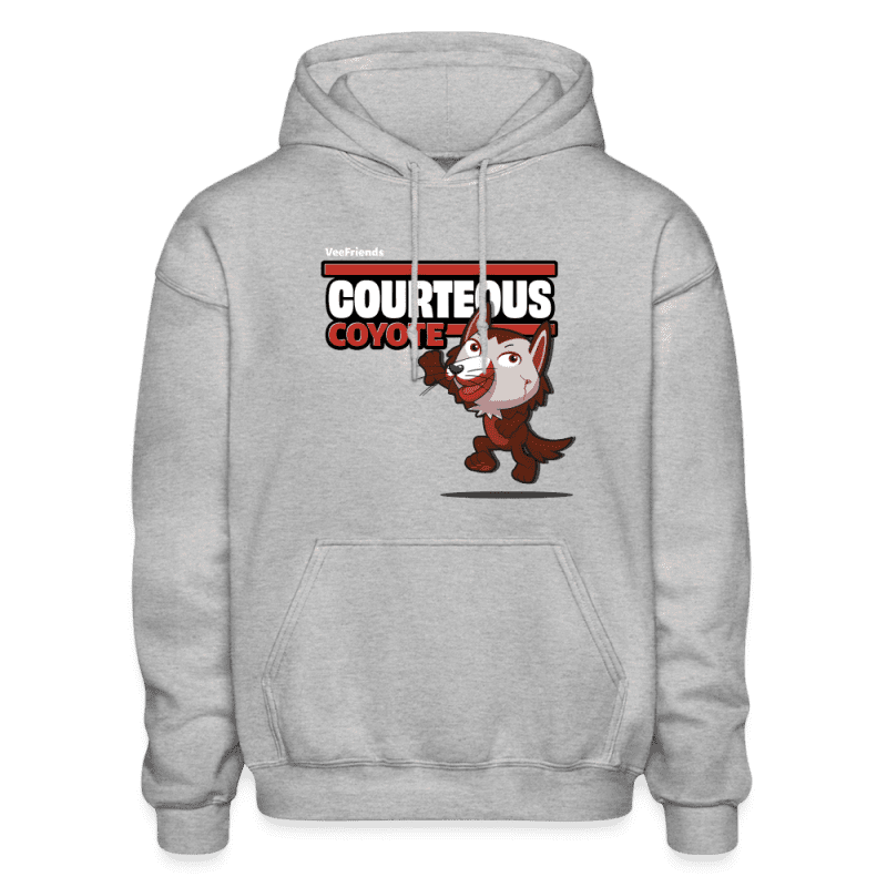 Courteous Coyote Character Comfort Adult Hoodie - heather gray