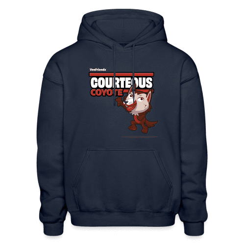 Courteous Coyote Character Comfort Adult Hoodie - navy