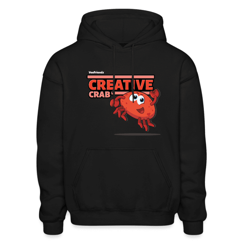 Creative Crab Character Comfort Adult Hoodie - black