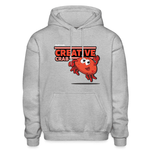 Creative Crab Character Comfort Adult Hoodie - heather gray