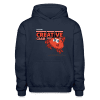 Creative Crab Character Comfort Adult Hoodie - navy