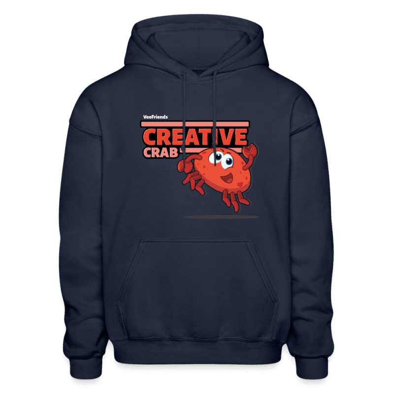 Creative Crab Character Comfort Adult Hoodie - navy