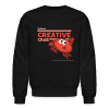 Creative Crab Character Comfort Adult Crewneck Sweatshirt - black