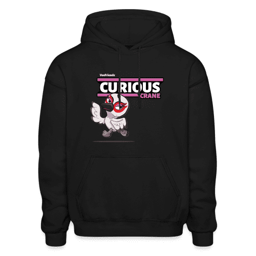 Curious Crane Character Comfort Adult Hoodie - black