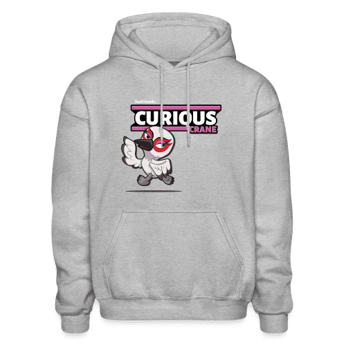 Curious Crane Character Comfort Adult Hoodie - heather gray