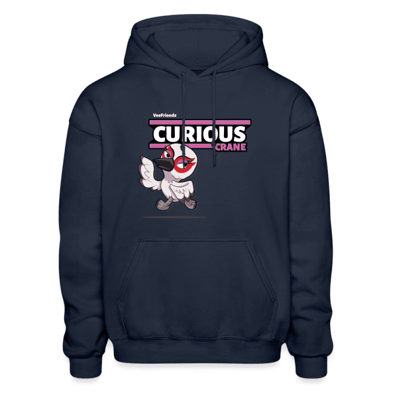 Curious Crane Character Comfort Adult Hoodie - navy