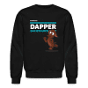 Dapper Dachshund Character Comfort Adult Crewneck Sweatshirt - black